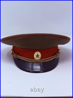 Vintage Soviet Union USSR Russian Military Officers Visor Cap Hat Cold War Era