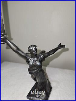 Vintage The Motherland Calls Stalingrad Memorial Metal Statue Soviet Union