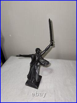 Vintage The Motherland Calls Stalingrad Memorial Metal Statue Soviet Union