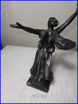 Vintage The Motherland Calls Stalingrad Memorial Metal Statue Soviet Union