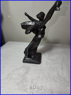 Vintage The Motherland Calls Stalingrad Memorial Metal Statue Soviet Union