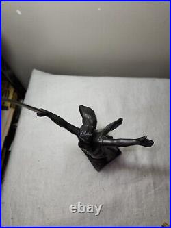 Vintage The Motherland Calls Stalingrad Memorial Metal Statue Soviet Union