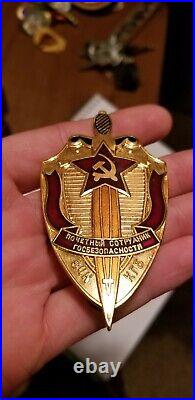 Vintage U. S. S. R. Soviet Union KGB Lapel Pin/ HAT Badge