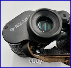Vintage USSR BPC Binoculars 7X50 Made in Soviet Union Russia with Leather Case