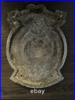 Vintage USSR CCCP Soviet Union Cast Aluminum Railway Plaque with Republic Banners