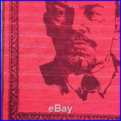 Vintage USSR Carpet Lenin Portrait Propaganda Soviet Collectible Rare 105x75 NOS