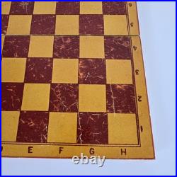 Vintage USSR Soviet Union Handmade Wooden Chess Set, Handpainted Folk Art Russia