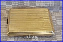 Vintage USSR Soviet Union Russia old cigarette case Skier 50s