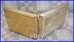 Vintage USSR Soviet Union Russia old cigarette case Skier 50s