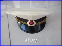 Vintage USSR Soviet Union Russian Marine Officer Visor Cap Hat