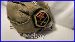 Vintage USSR Soviet Union Russian Military Hat 14 Pins USSR 3 Patches SZ 54