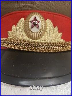 Vintage USSR Soviet Union Russian Military Officers Caps Hats