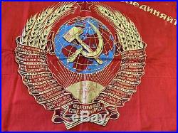 Vintage USSR Soviet Union Stalin Era Propaganda Flag Russian States Unite
