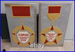 Vintage USSR Wall Decorations Plaque Pictures Soviet Union Stamping Aluminium