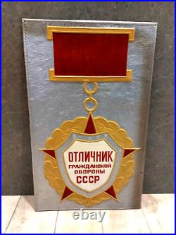 Vintage USSR Wall Decorations Plaque Pictures Soviet Union Stamping Aluminium