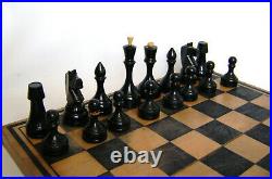 Vintage USSR Wooden CHESS SET Board 40x40 cm Big Russian chess! Full Set
