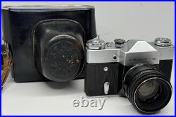 Vintage USSR Zenit-B 35mm M42 Film Camera Helios 44-2 58mm Lens Soviet Union