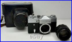 Vintage USSR Zenit-B 35mm M42 Film Camera Helios 44-2 58mm Lens Soviet Union