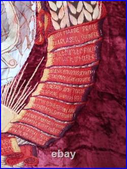 Vintage Velvet flag Soviet union WWII banner duable sided USSR Embroidery itm787