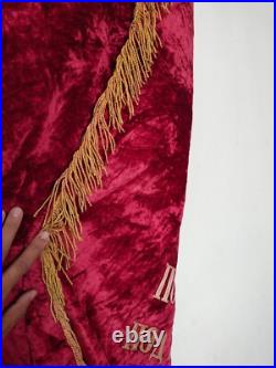 Vintage Velvet flag Soviet union WWII banner duable sided USSR Embroidery itm787