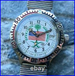 Vintage WOSTOK Desert Shield Amphibian USSR Vostok wrist watch Amfibia Diver