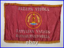 Vintage WWII USSR Russian embroiedry flag or banner Soviet union embroidered