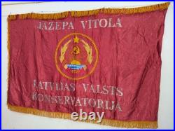 Vintage WWII USSR Russian embroiedry flag or banner Soviet union embroidered