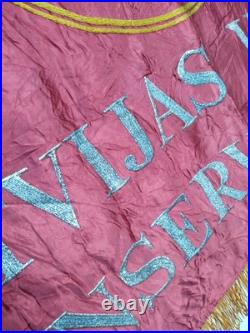 Vintage WWII USSR Russian embroiedry flag or banner Soviet union embroidered