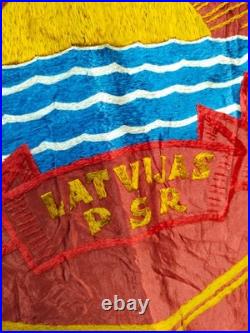 Vintage WWII USSR Russian embroiedry flag or banner Soviet union embroidered