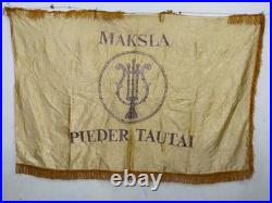 Vintage WWII USSR Russian embroiedry flag or banner Soviet union embroidered