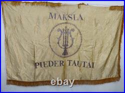 Vintage WWII USSR Russian embroiedry flag or banner Soviet union embroidered