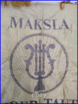 Vintage WWII USSR Russian embroiedry flag or banner Soviet union embroidered