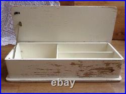 Vintage Wood Wall Kitchen Shelf 4 Metal Hook Towel Rail Apothecary Cabinet Rack