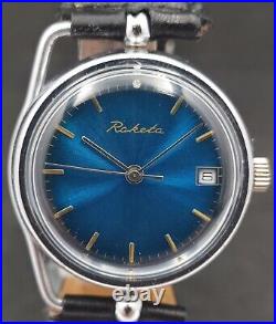 Vintage Wrist Mechanical Dress Watch Raketa 2614 Bracket Original Russia VIDEO