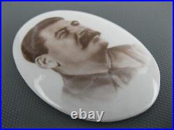 Vintage ceramics plaque STALIN leader Soviet Union WWII USSR Factory Dulevo