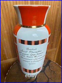 Vintage, huge 40 cm. Soviet, ceramic vase, propaganda, agitation. USSR