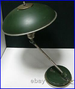 Vintage original Cult Table LAMP electric 60s Green Top Soviet Union Russia USSR