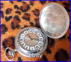 Vintage pocket watch Molnija Soviet Union USSR CCCP Russian Full hunter analog