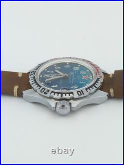 Vtg 40mm Mechanical Wind Watch Vostok Komandirskie Submarine Soviet Union USSR