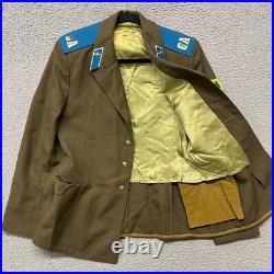 Vtg Russian Soviet Union Army USSR Uniform Jacket Military Mens 38 Green Coat