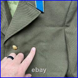 Vtg Russian Soviet Union Army USSR Uniform Jacket Military Mens 38 Green Coat