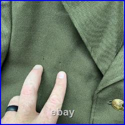 Vtg Russian Soviet Union Army USSR Uniform Jacket Military Mens 38 Green Coat