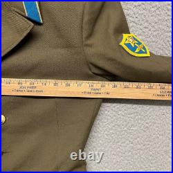 Vtg Russian Soviet Union Army USSR Uniform Jacket Military Mens 38 Green Coat