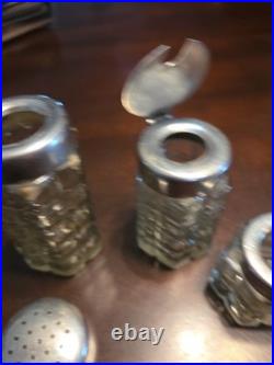 Vtg. Soviet Union, Russia Condiments Set, 1 Missing Top, 1 Small Chip Spoon Vtg. Soviet Union, Russia Condiments Set, 1 Missing Top, 1 Small Chip Spoon