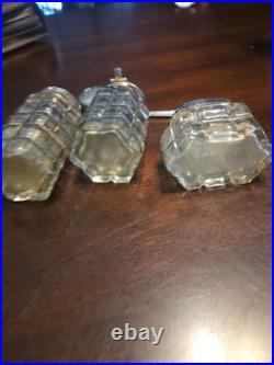 Vtg. Soviet Union, Russia Condiments Set, 1 Missing Top, 1 Small Chip Spoon