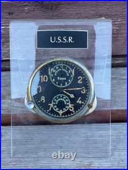 Vtg Soviet Union Ussr Mig Airplane Cockpit Clock