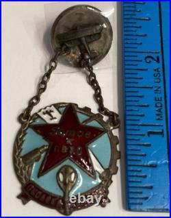 WWII SOVIET UNION RED ARMY AIR DEFENSE & CHEMICAL WARFARE BADGE 1935-39 Russia