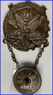 WWII SOVIET UNION RED ARMY AIR DEFENSE & CHEMICAL WARFARE BADGE 1935-39 Russia