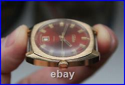 Watch mechanical 2427 SU SLAVA 27 jewels Gold Plated AU10- MADE in USSR Vintage