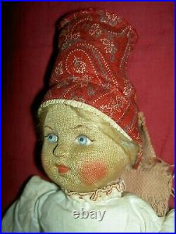 Wonderful all orig. Lbd. Vintage Russian cloth Soviet Union stockinette 10 doll